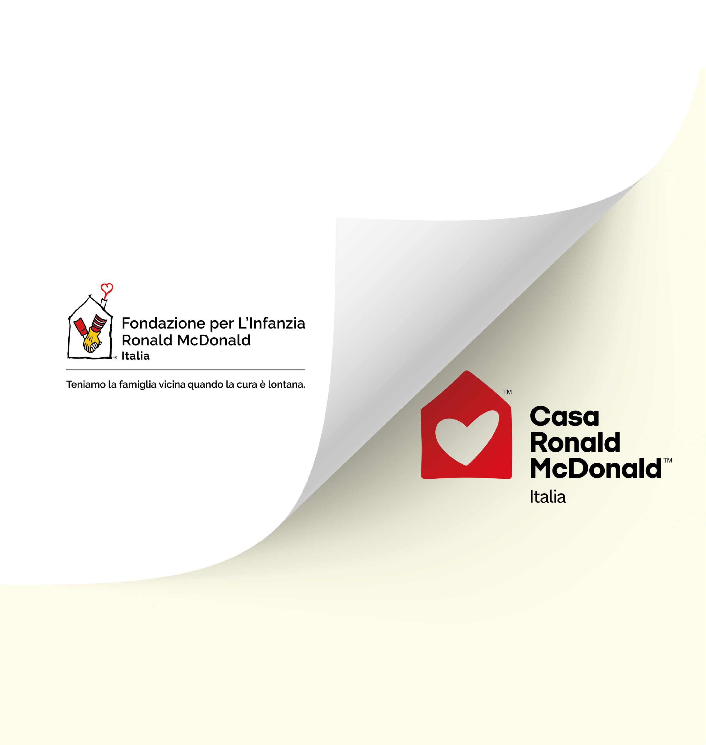 Rebranding Fondazione per L'infanzia ronald mcdonald a Casa Ronald McDonald